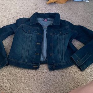 Dark blue jean jacket size XL-14 juniors Place